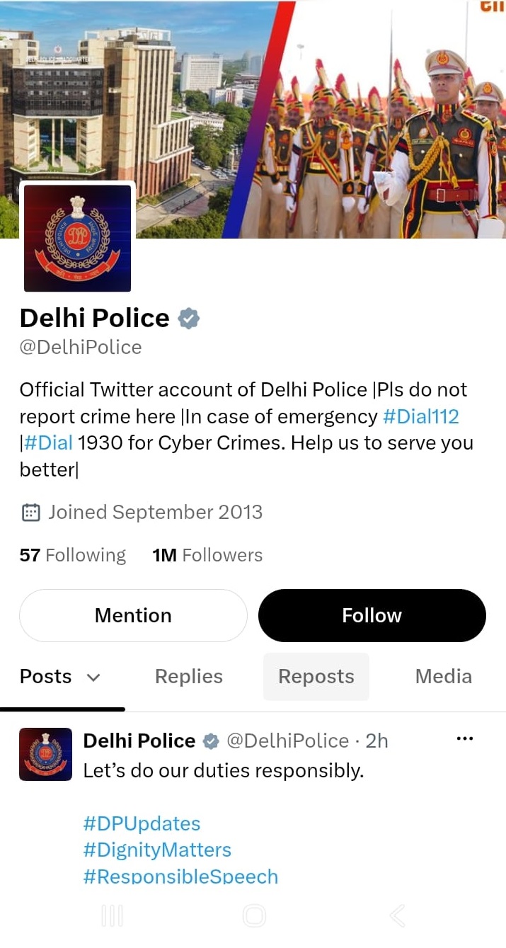 Delhi Police YouTube